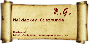 Maldacker Giszmunda névjegykártya